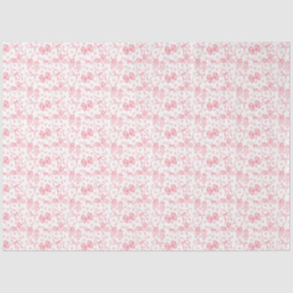 Papier de soie à rubans roses et à pois