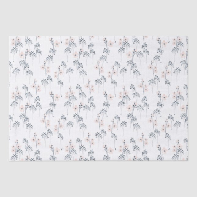 Papier de soie aquarelle fleur sauvage (Recto)