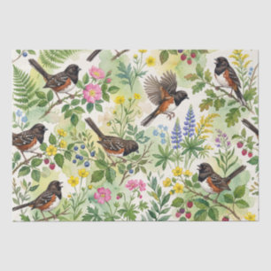 Papier de soie aquarelle Fleur sauvage Tohi tachet
