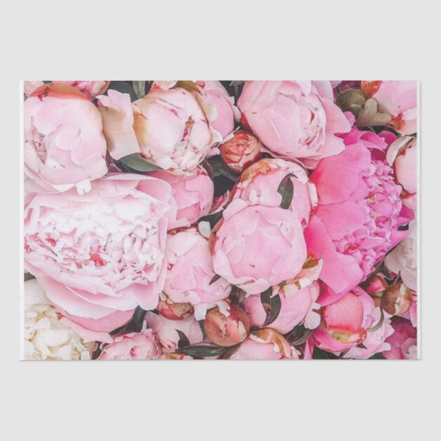 Papier de soie aux nuances de rose pour pivoines (Recto)