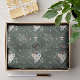 Papier de soie botanique de Noël