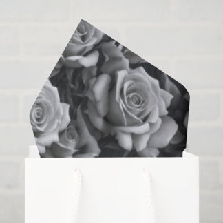 Papier de soie cadeau Rose Noir & Blanc