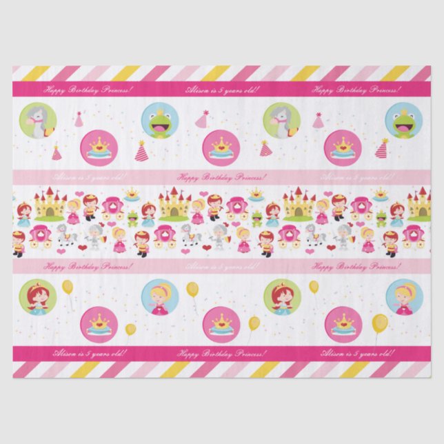 Papier de soie de princesse soie d'anniversaire (Recto)