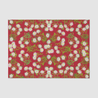 Papier de soie de soie alpin de fleurs d'edelweiss