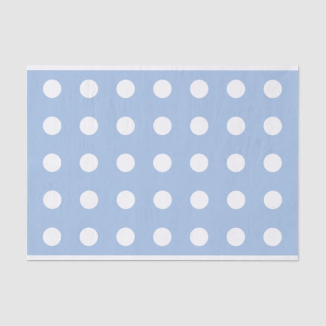 Papier de soie de soie bleu-clair avec le pois (Recto)