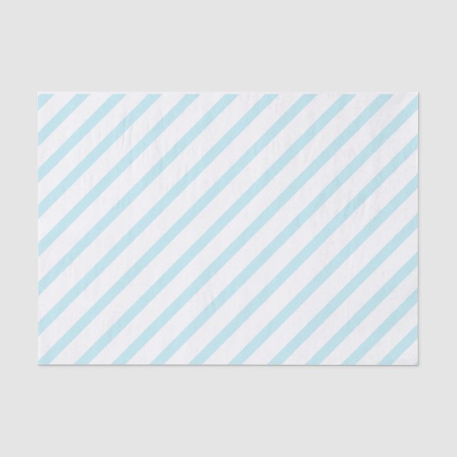 Papier de soie de soie bleu-clair de rayure (Recto)