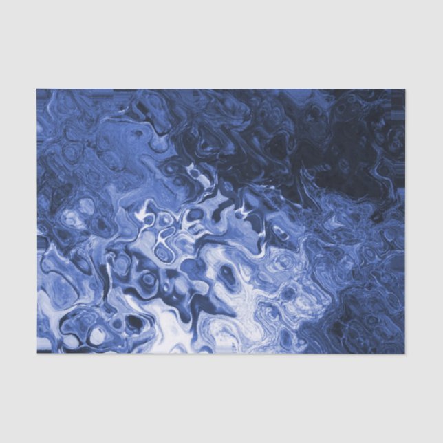 Papier de soie de soie bleu de cadeau d'abrégé sur (Recto)