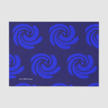 Papier de soie de soie bleu de remous