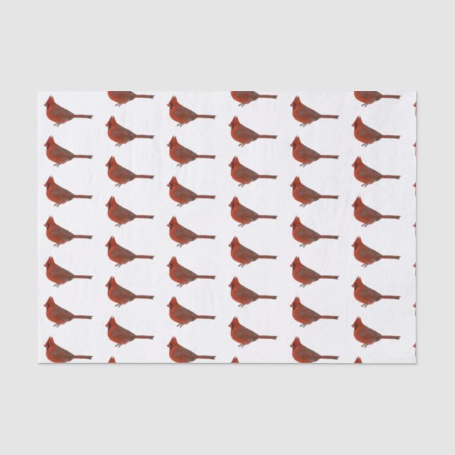 Papier de soie de soie cardinal géométrique (Recto)