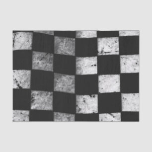 Papier de soie de soie Checkered de drapeau