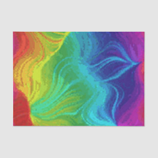 Papier de soie de soie crépusculaire d'arc-en-ciel