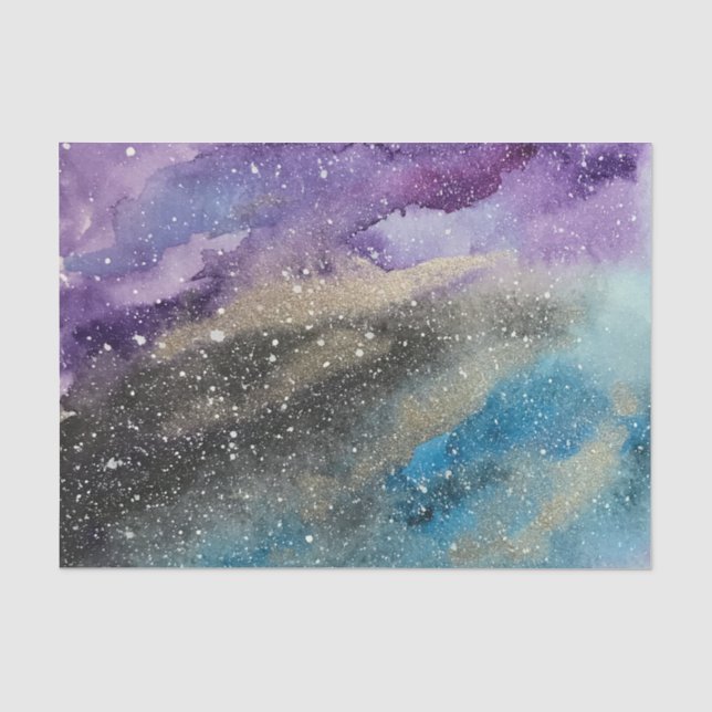Papier de soie de soie d'aquarelle d'espace (Recto)