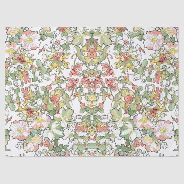 Papier de soie de soie d'art de fleurs de rose (Recto)
