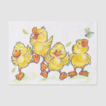 Papier de soie de soie de bébés de canard
