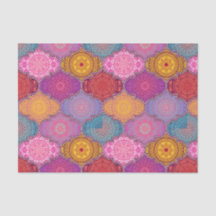 Papier de soie de soie de Bohème tribal vibrant