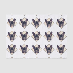 Papier de soie de soie de bouledogue français