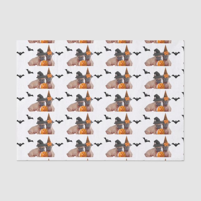 Papier de soie de soie de bouledogue français de (Recto)