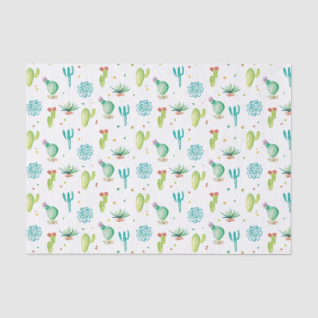 papier de soie de soie de cactus d'aquarelle (Recto)