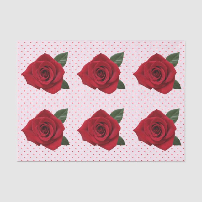 Papier de soie de soie de cadeau de pois de rose (Recto)