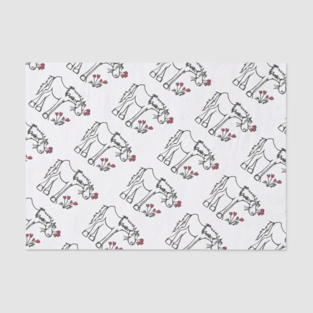 Papier de soie de soie de cheval de Valentine (Recto)