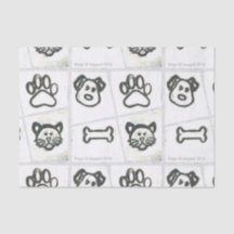 Papier de soie de soie de chien et de chat
