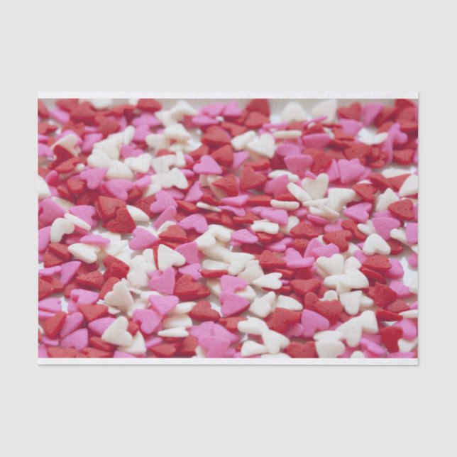 Papier de soie de soie de coeur de sucrerie de (Recto)