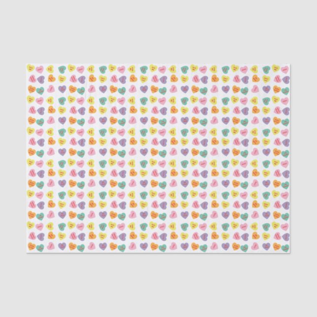 Papier de soie de soie de coeurs de sucrerie de (Recto)