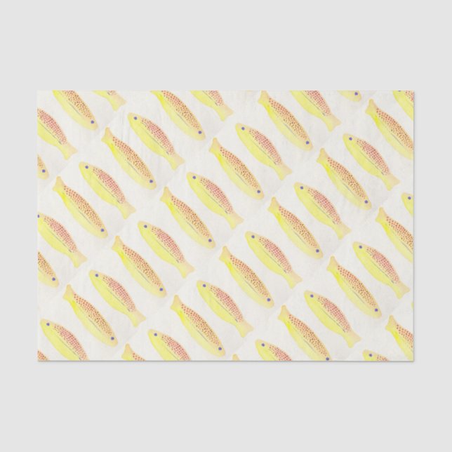 Papier de soie de soie de conception de poissons (Recto)