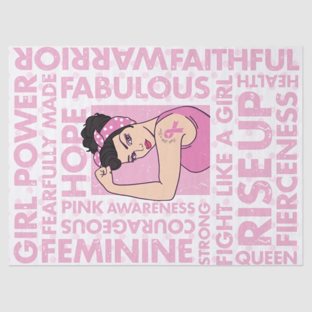 Papier de soie de soie de conscience de cancer du (Recto)