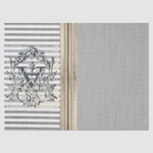Papier de soie de soie de coutil de monogramme de