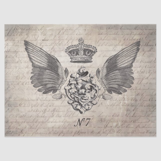 papier de soie de soie de Decoupage d'ailes (Recto)