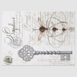 Papier de soie de soie de Decoupage de manuscrit