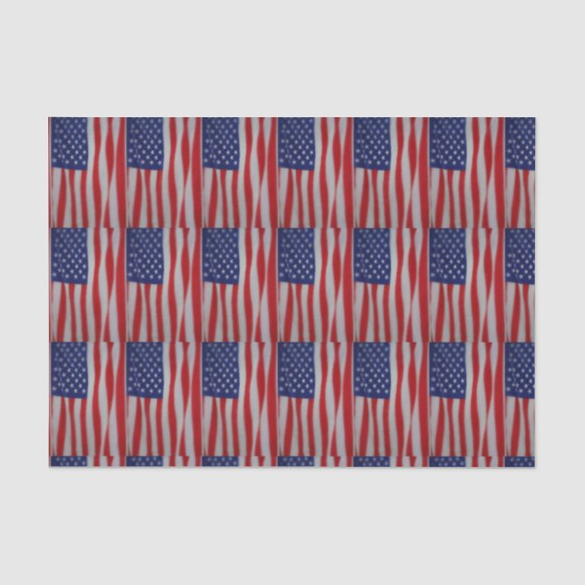 Papier de soie de soie de drapeau américain (Recto)