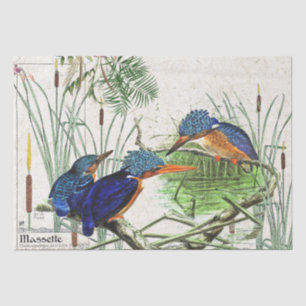 Papier de soie de soie de faune d'étang de Cattail