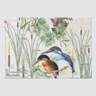 Papier de soie de soie de faune d'étang de Cattail