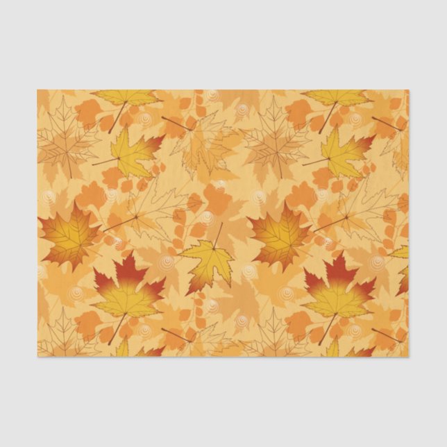 Papier de soie de soie de feuille d'automne (Recto)