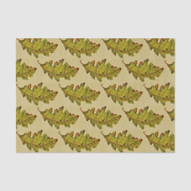 Papier de soie de soie de feuille de chêne (Recto)
