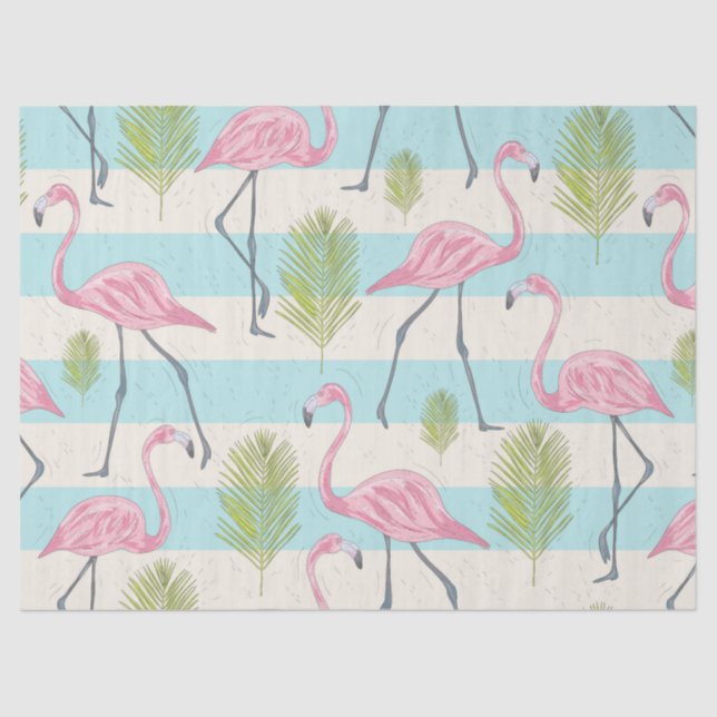 Papier de soie de soie de Flamant rose (Recto)