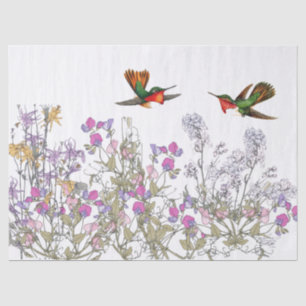 Papier de soie de soie de fleur de pois doux