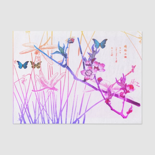 PAPIER DE SOIE DE SOIE DE FLEURS DE CERISIER (Recto)