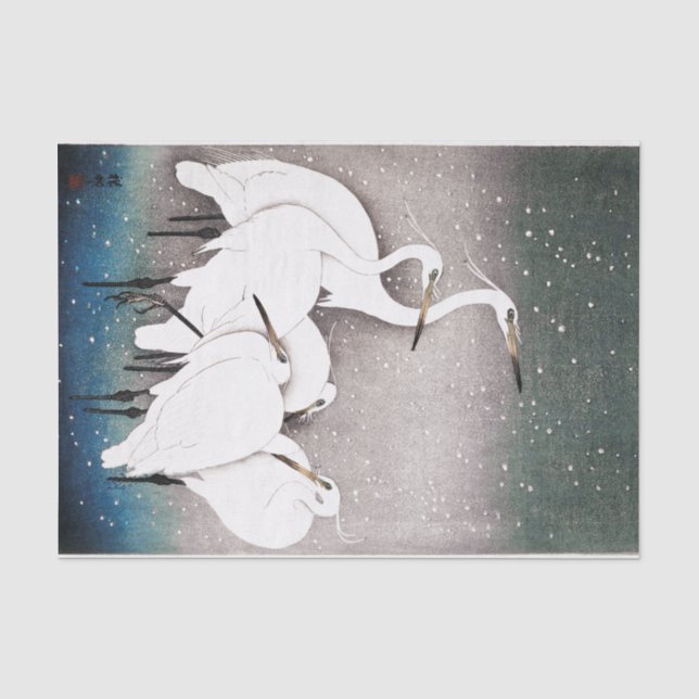 Papier de soie de soie de GRUES (Recto)