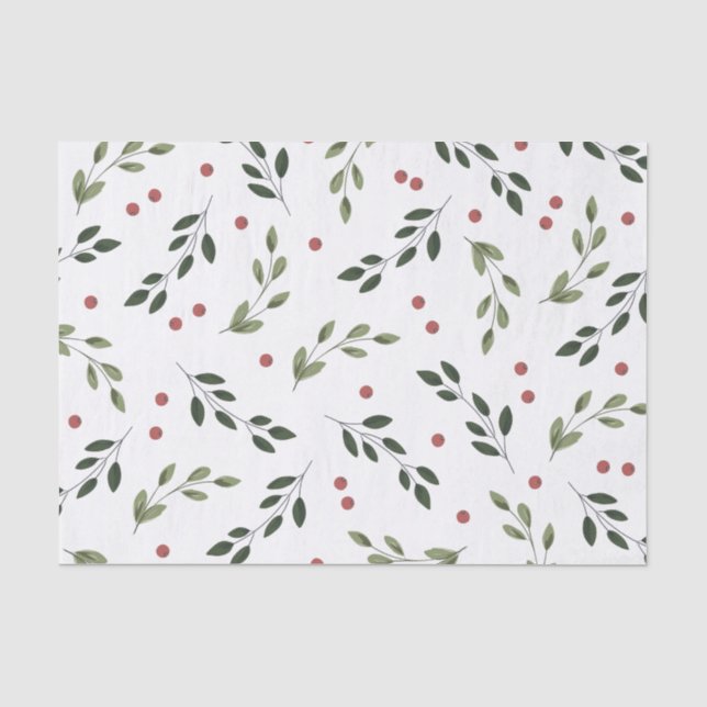 Papier de soie de soie de houx de vacances (Recto)