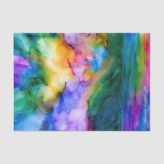 Papier de soie de soie de lever de soleil d'art (Recto)