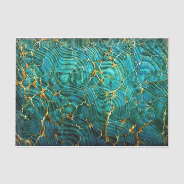 Papier de soie de soie de marbre d'abrégé sur vert (Recto)