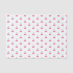 Papier de soie de soie de motif de cerise