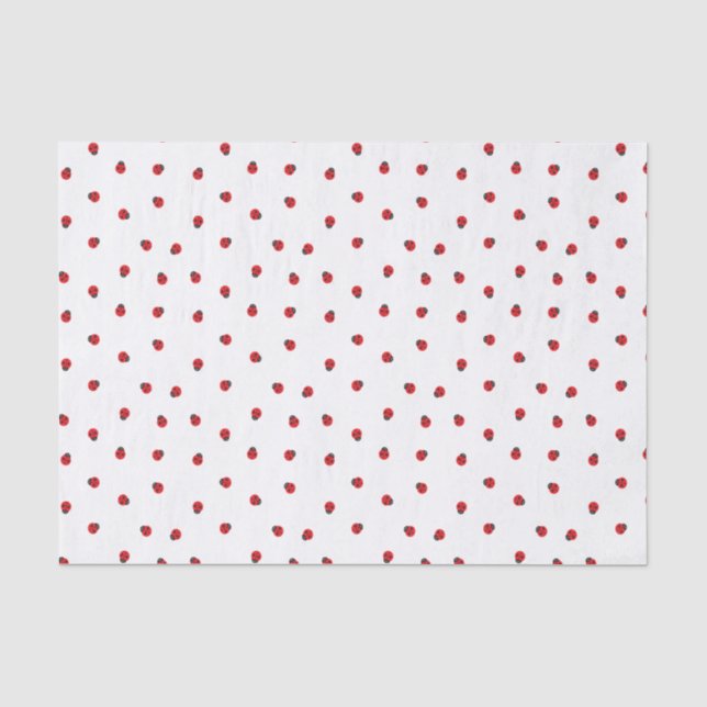 Papier de soie de soie de motif de coccinelle (Recto)