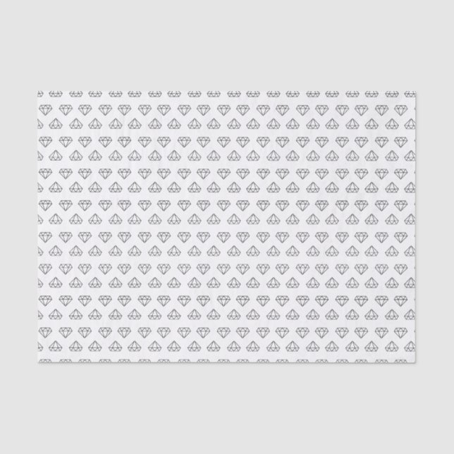 Papier de soie de soie de motif de diamant (Recto)