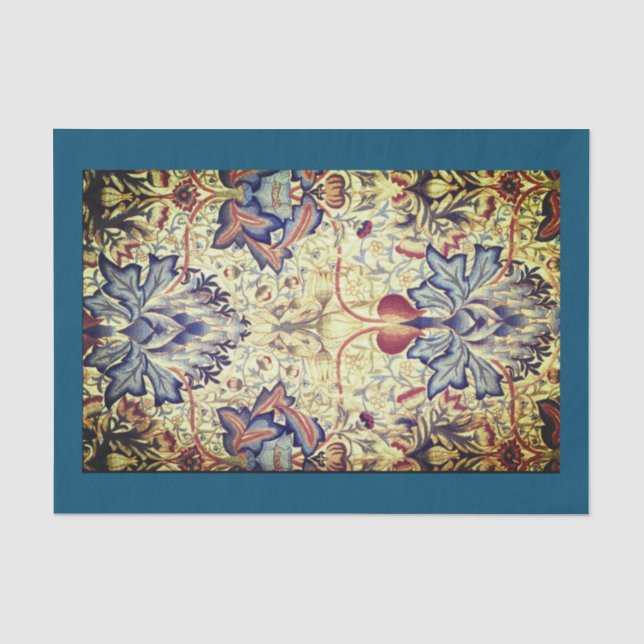 Papier de soie de soie de motif de fleur de (Recto)