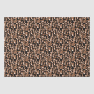 Papier de soie de soie de motif de grain de café