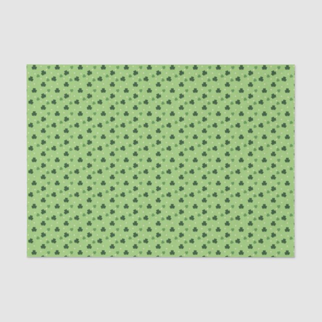 Papier de soie de soie de motif de shamrock (Recto)